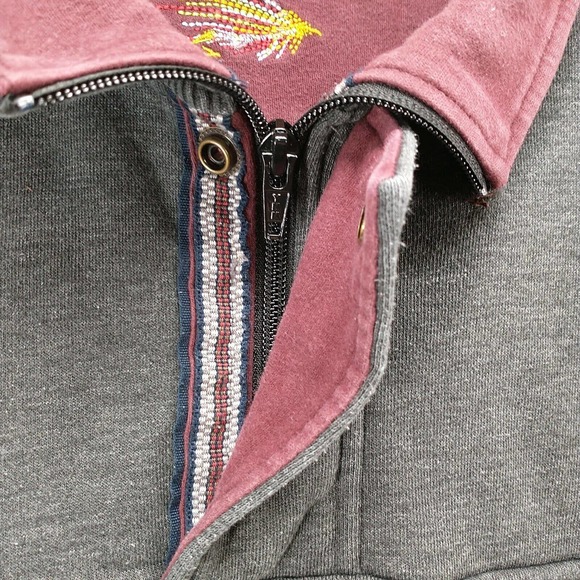 Orvis Men's Sweatshirt Gray 2XL 1/4 Zip Pullover Long Sleeve Comfort Collared - Picture 4 of 14